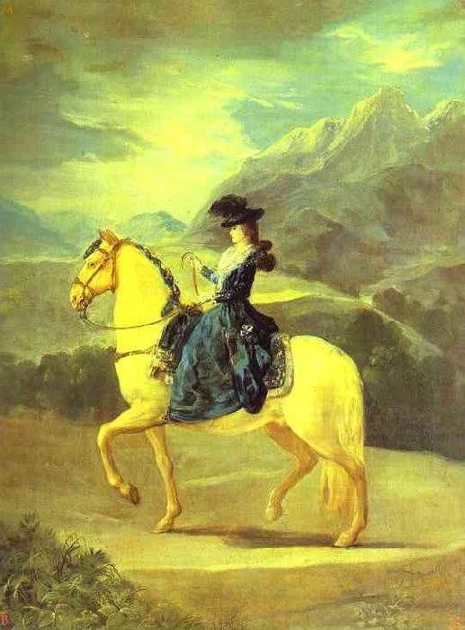 Francisco Jose de Goya Equestrian Portrait of Dona Maria Teresa Vallabriga France oil painting art
